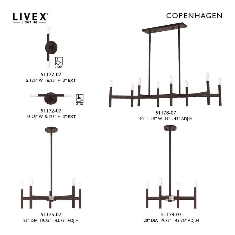 Image 3 Copenhagen 5 Light Bronze Chandelier more views