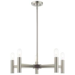 Copenhagen 5 Light Brushed Nickel Chandelier