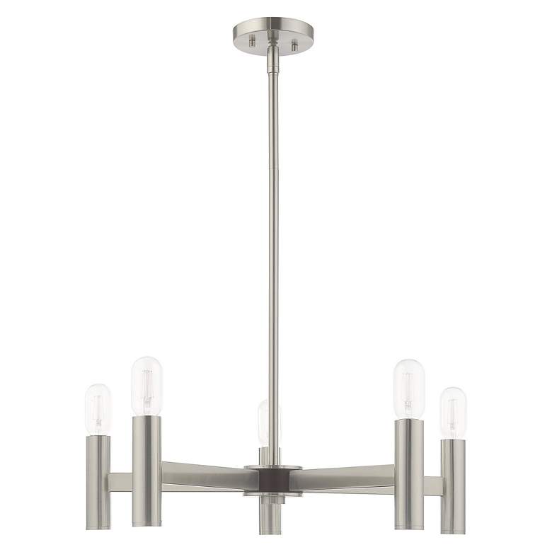 Image 3 Copenhagen 5 Light Brushed Nickel Chandelier more views