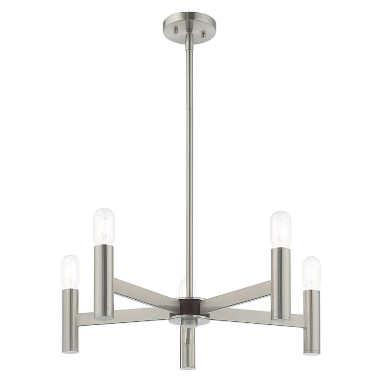 Image 5 Copenhagen 5 Light Brushed Nickel Chandelier more views