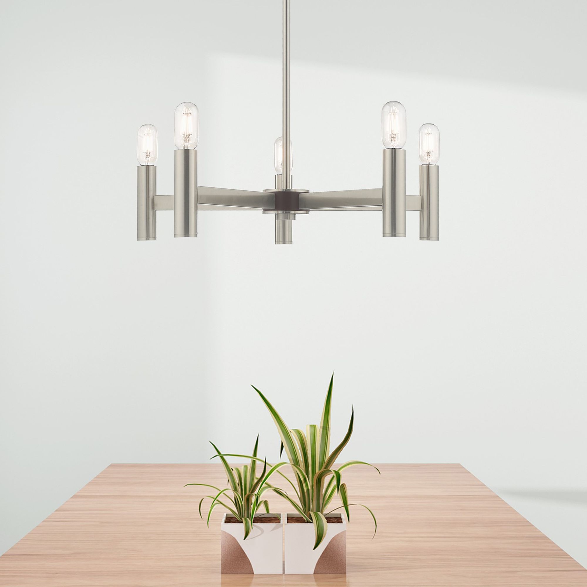 Copenhagen 5 Light Brushed Nickel Chandelier