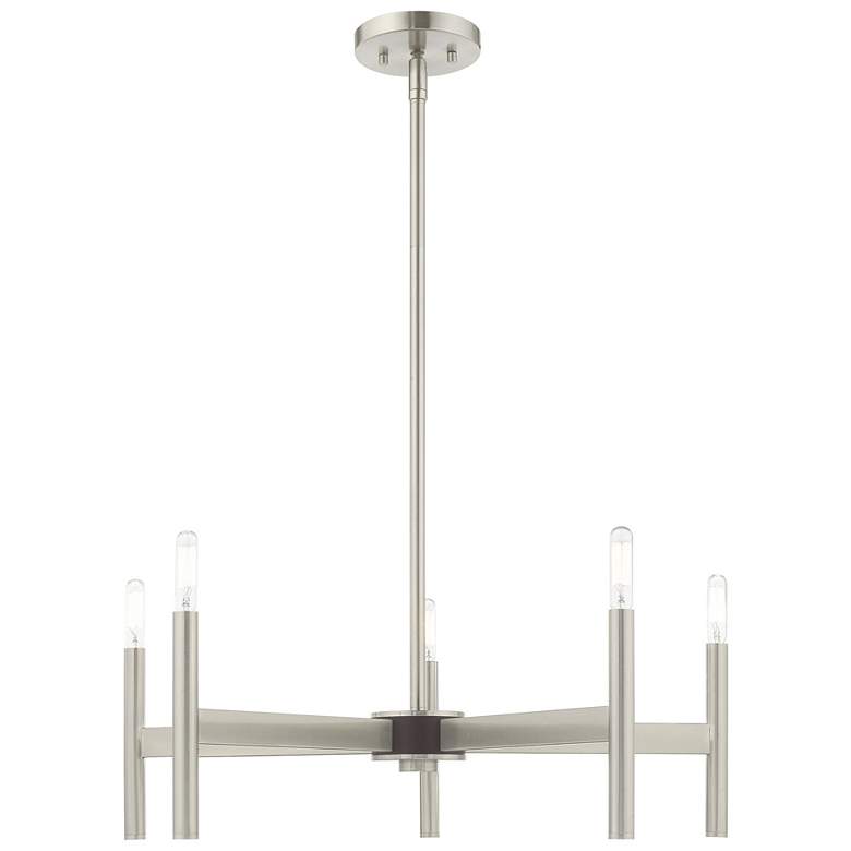 Image 1 Copenhagen 5 Light Brushed Nickel Chandelier