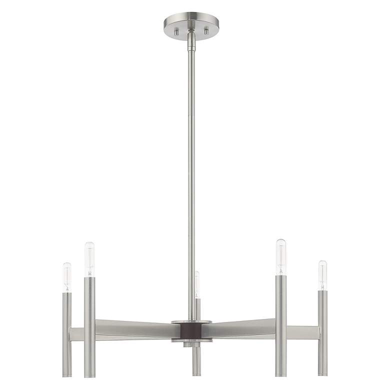 Image 3 Copenhagen 5 Light Brushed Nickel Chandelier more views