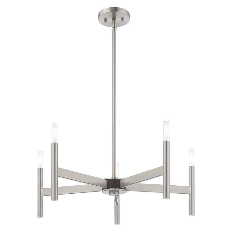 Image 5 Copenhagen 5 Light Brushed Nickel Chandelier more views