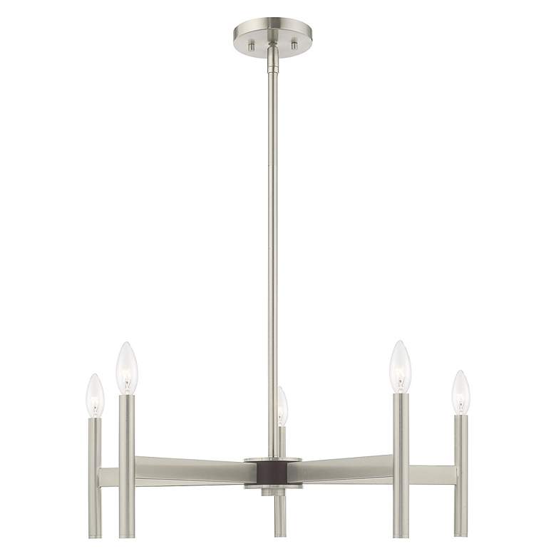Image 7 Copenhagen 5 Light Brushed Nickel Chandelier more views