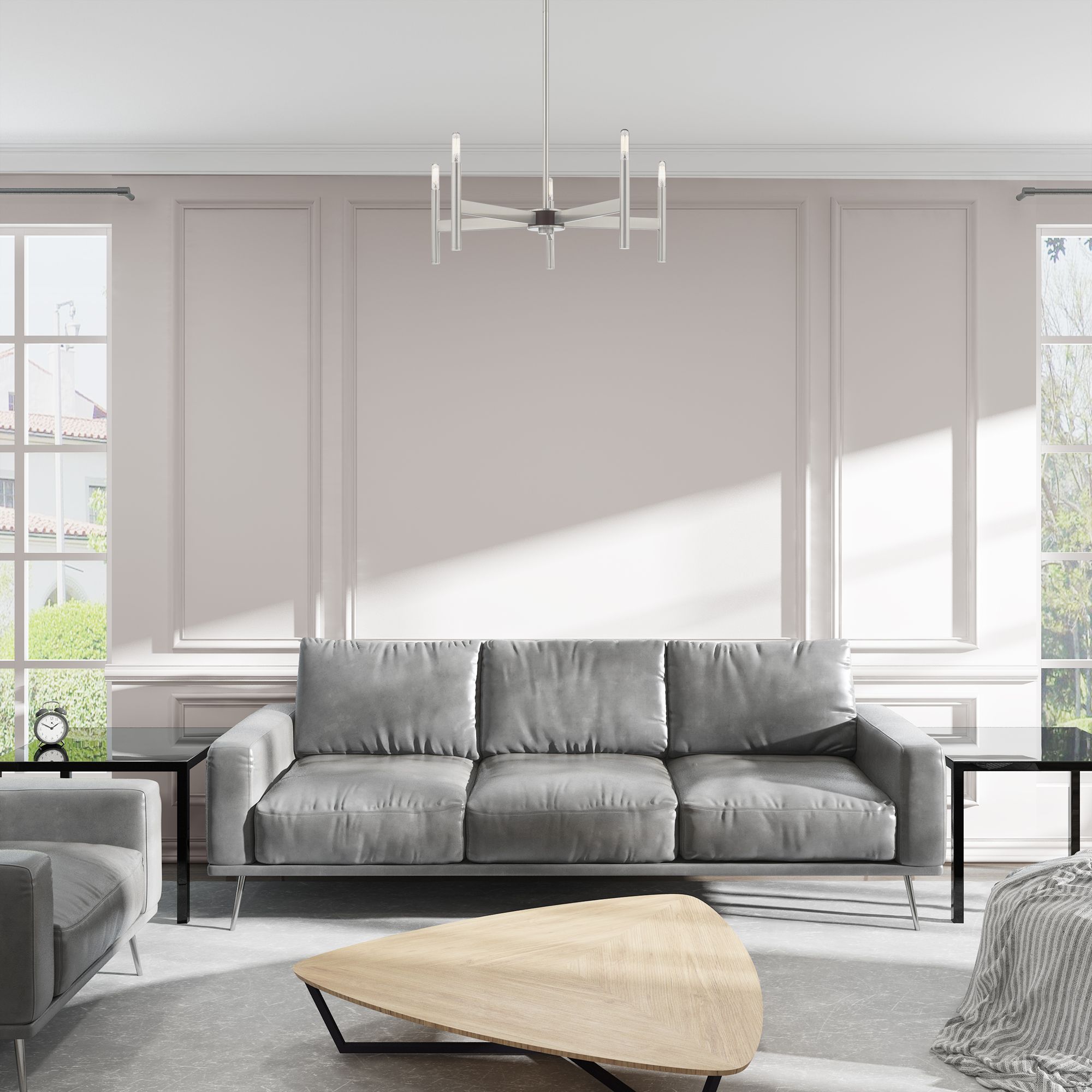 Copenhagen 5 Light Brushed Nickel Chandelier