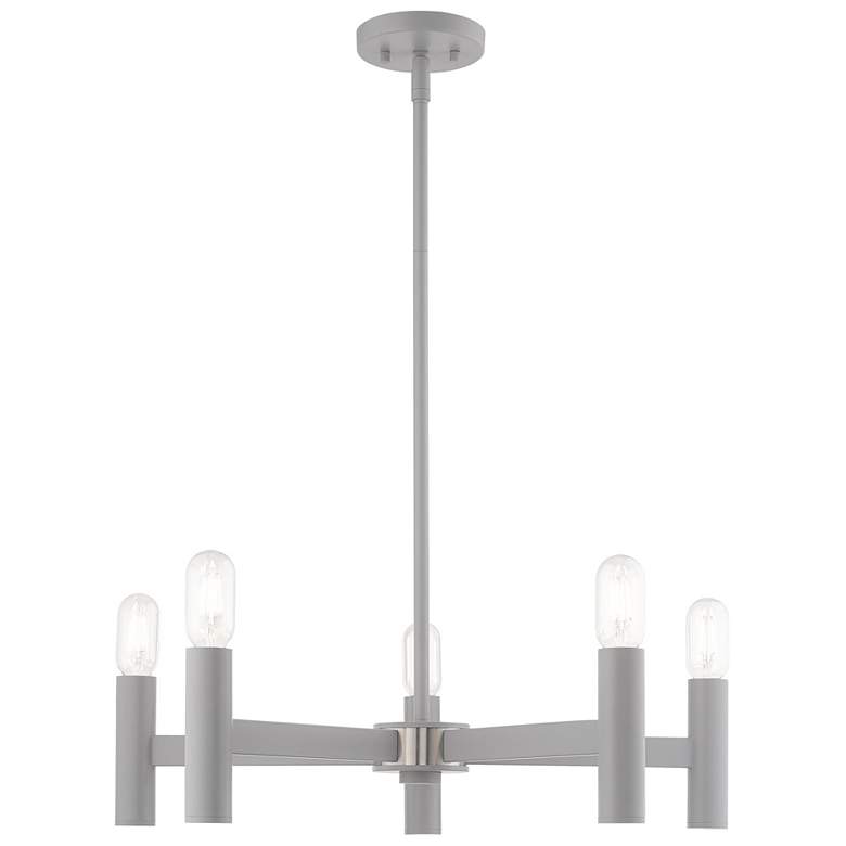 Image 1 Copenhagen 5 Light Nordic Gray Chandelier