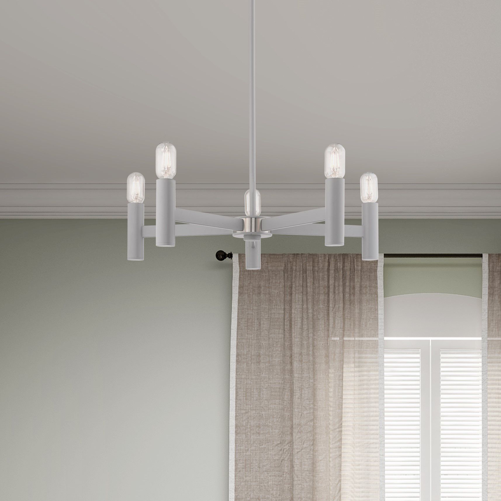 Copenhagen 5 Light Nordic Gray Chandelier