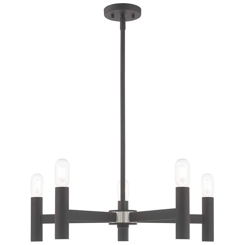 Image 1 Copenhagen 5 Light Scandinavian Gray Chandelier