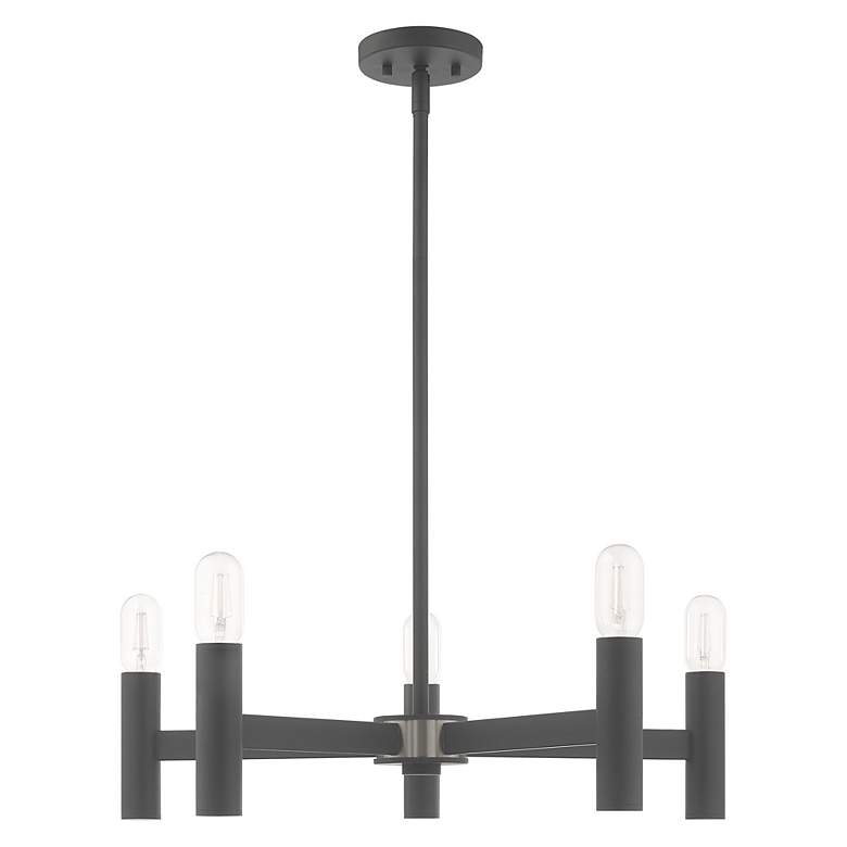 Image 3 Copenhagen 5 Light Scandinavian Gray Chandelier more views