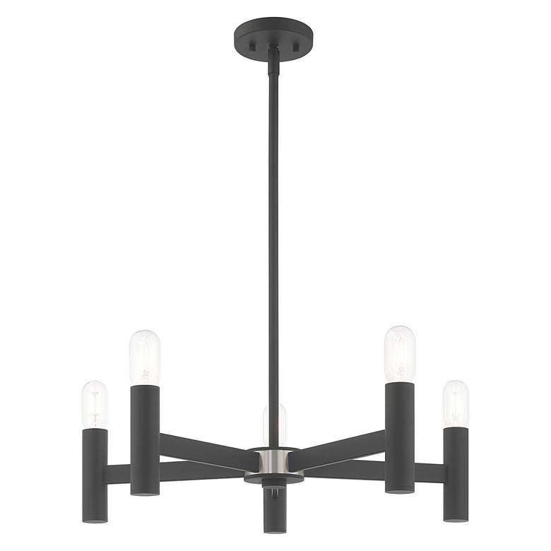 Image 4 Copenhagen 5 Light Scandinavian Gray Chandelier more views