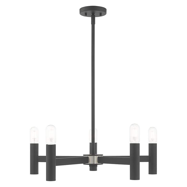 Image 6 Copenhagen 5 Light Scandinavian Gray Chandelier more views