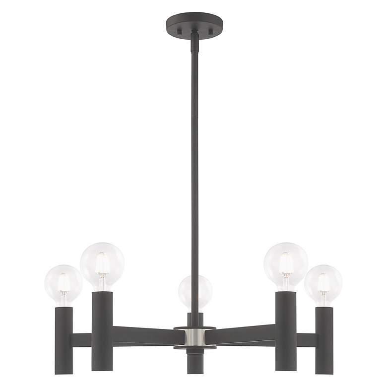 Image 7 Copenhagen 5 Light Scandinavian Gray Chandelier more views