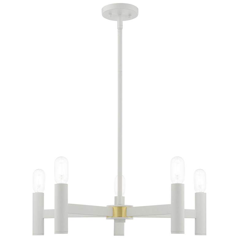 Image 1 Copenhagen 5 Light White Chandelier