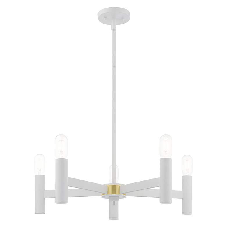 Image 4 Copenhagen 5 Light White Chandelier more views