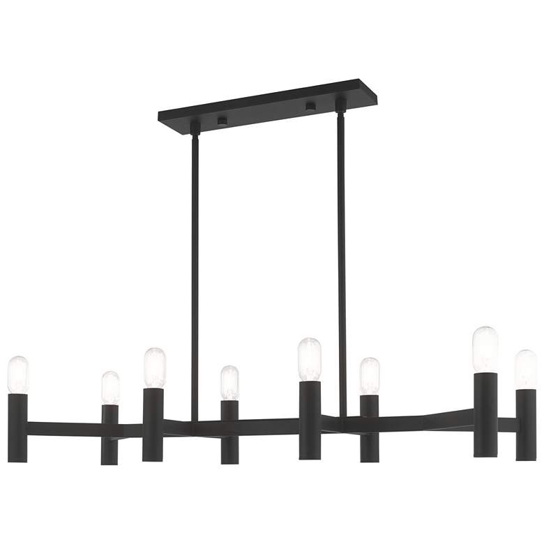 Image 1 Copenhagen 8 Light Black Linear Chandelier