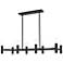 Copenhagen 8 Light Black Linear Chandelier
