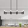 1_Copenhagen 8 Light Black Linear Chandelier