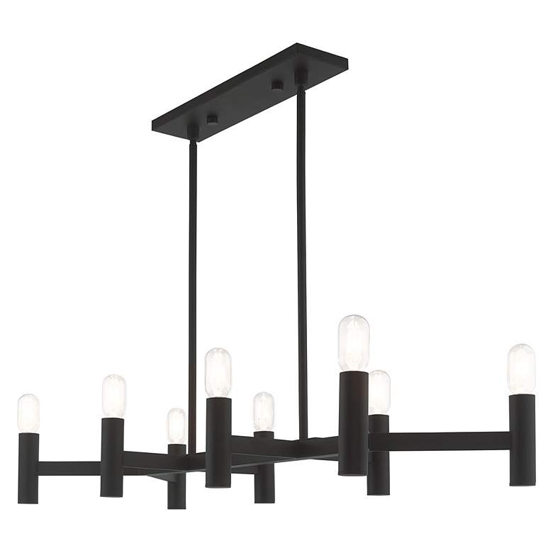 Image 6 Copenhagen 8 Light Black Linear Chandelier more views