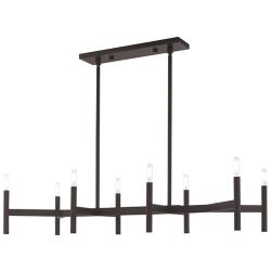 Copenhagen 8 Light Bronze Linear Chandelier
