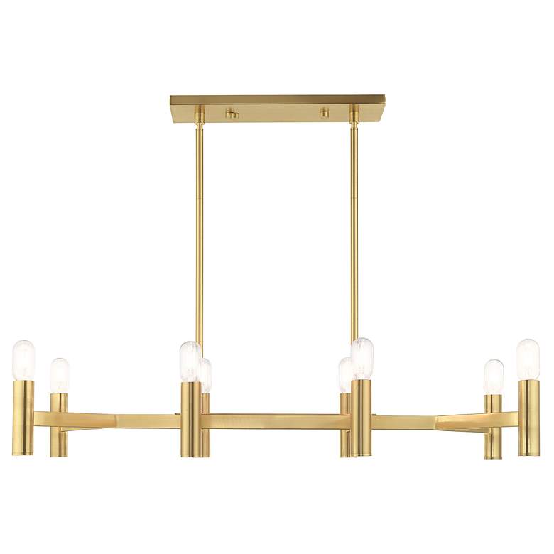 Image 5 Copenhagen 8 Light Satin Brass Linear Chandelier more views