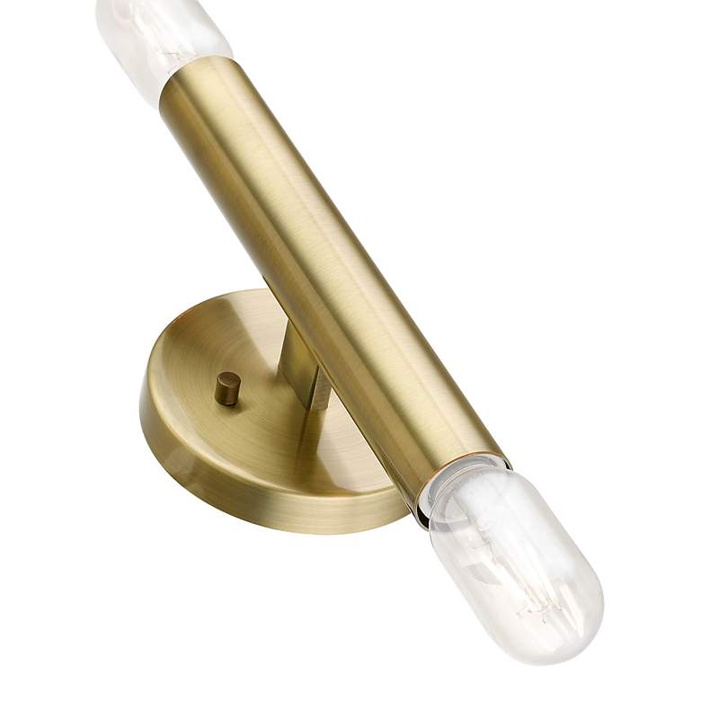 Image 7 Copenhagen 9 3/4" High Antique Brass ADA Wall Sconce more views