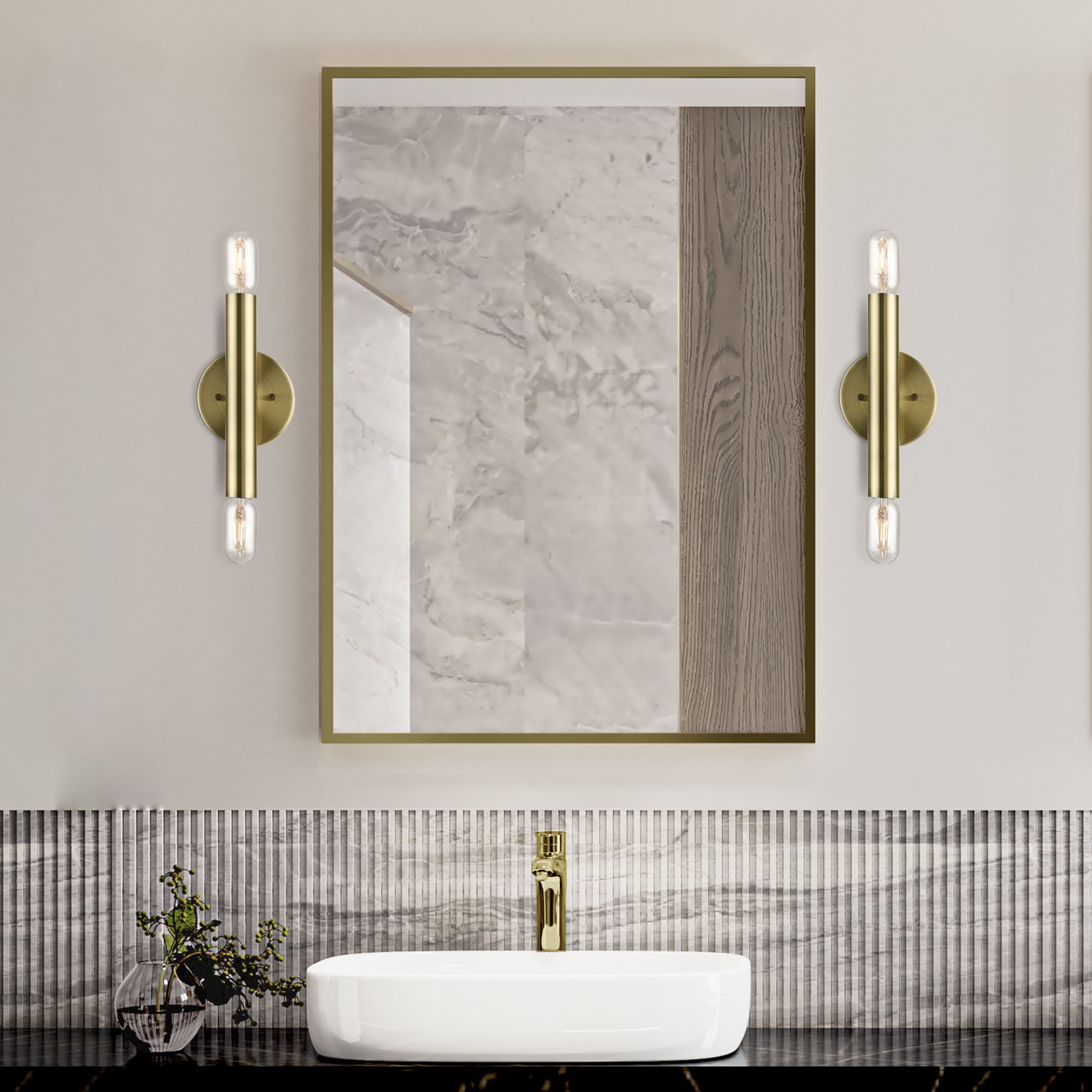 Copenhagen 9 3/4" High Antique Brass ADA Wall Sconce