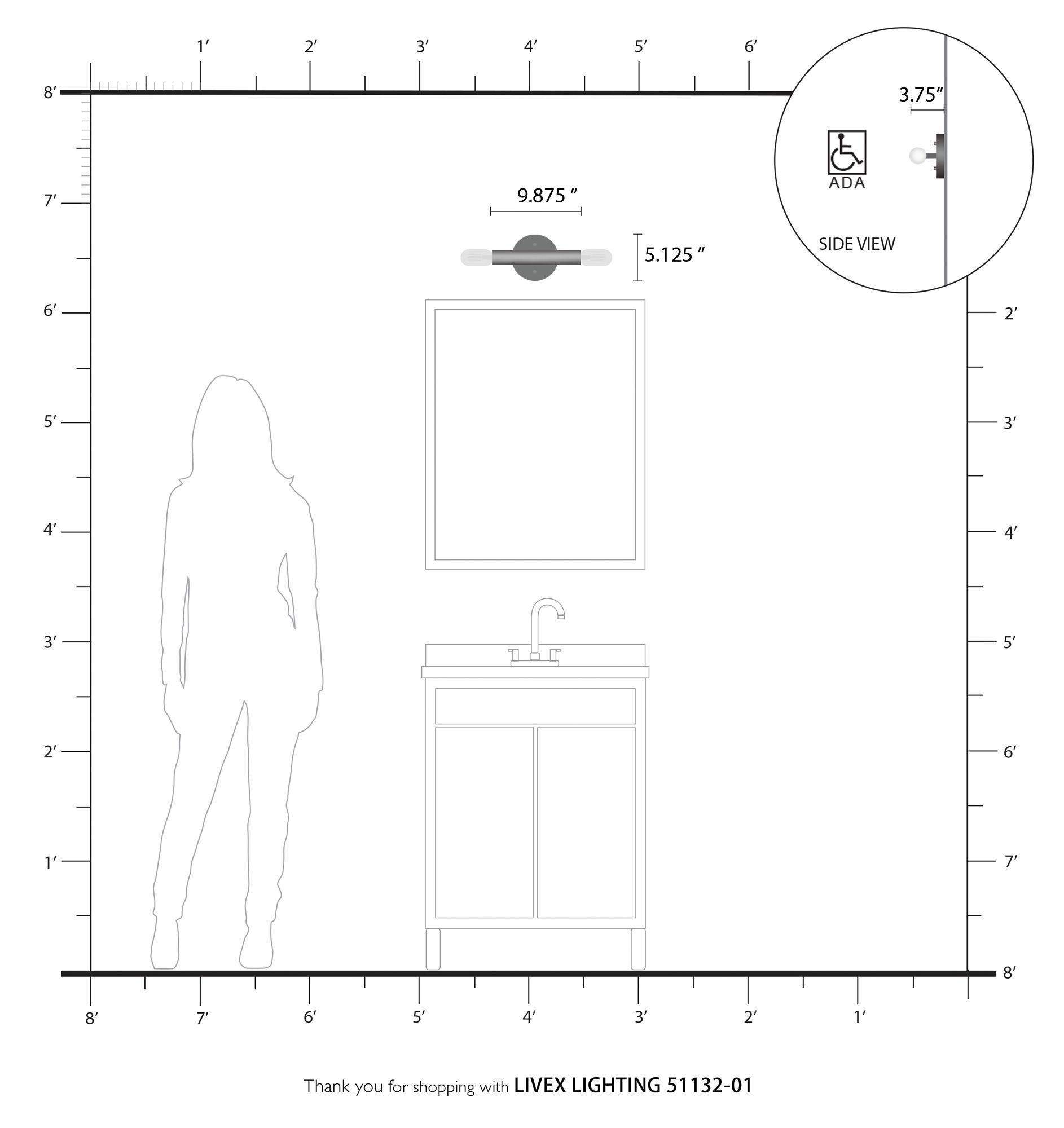 Copenhagen 9 3/4" High Antique Brass ADA Wall Sconce