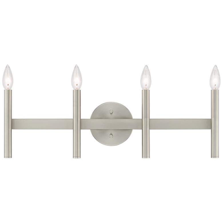 Image 2 Copenhagen Brushed Nickel 23.5" Wide 4 Light Modern Bath Vanity Light