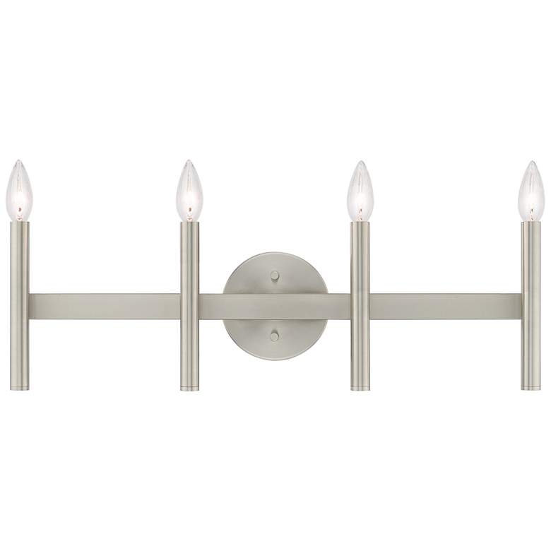 Image 2 Copenhagen Brushed Nickel 23.5 inch Wide 4 Light Modern Bath Vanity Light