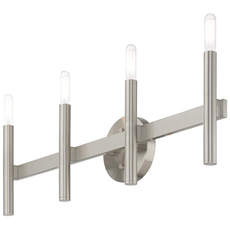 Image 4 Copenhagen Brushed Nickel 23.5 inch Wide 4 Light Modern Bath Vanity Light more views