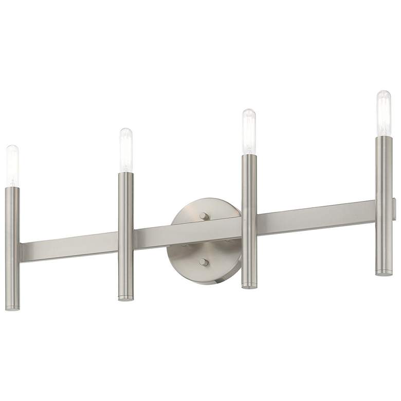 Image 5 Copenhagen Brushed Nickel 23.5 inch Wide 4 Light Modern Bath Vanity Light more views