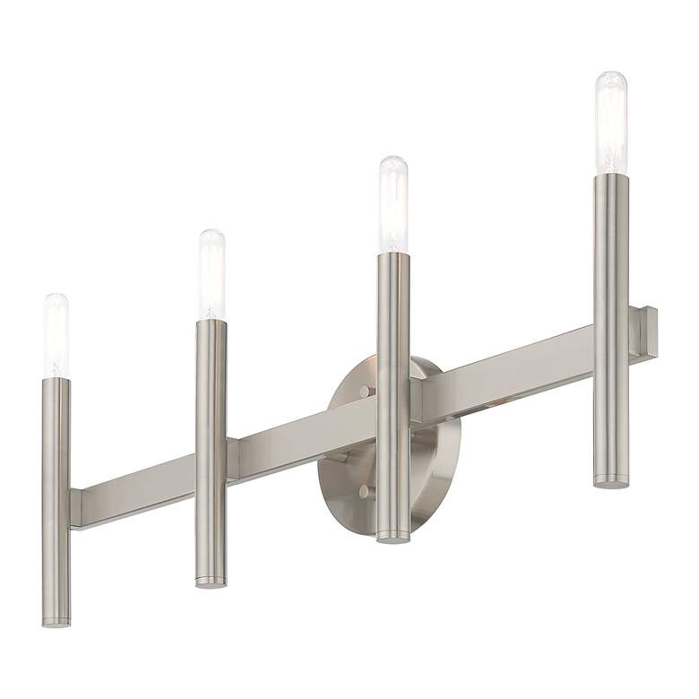 Image 7 Copenhagen Brushed Nickel 23.5" Wide 4 Light Modern Bath Vanity Light more views