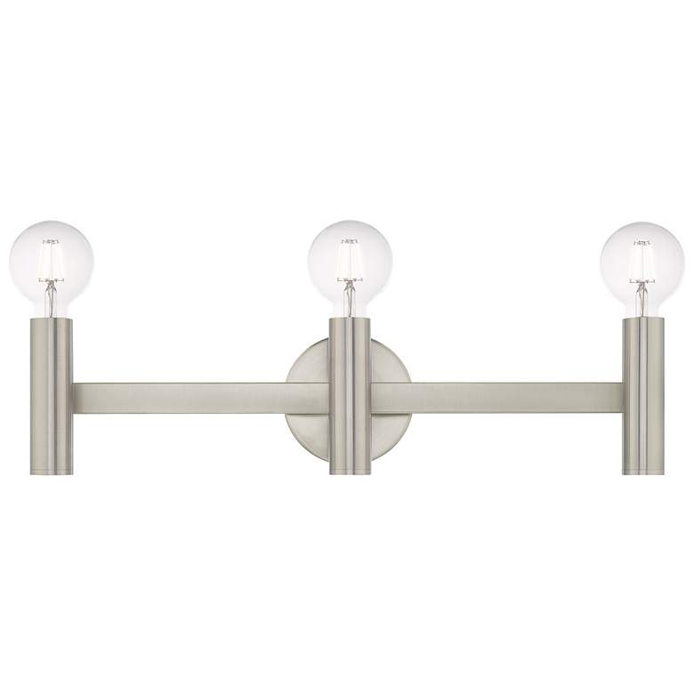 Image 4 Copenhagen Brushed Nickel 23.5" Wide Modern Bath Vanity Light more views