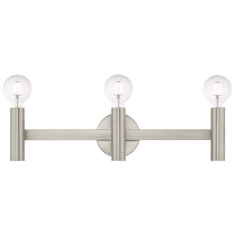 Image 4 Copenhagen Brushed Nickel 23.5 inch Wide Modern Bath Vanity Light more views