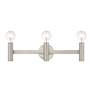 Copenhagen Brushed Nickel 23.5" Wide Modern Bath Vanity Light