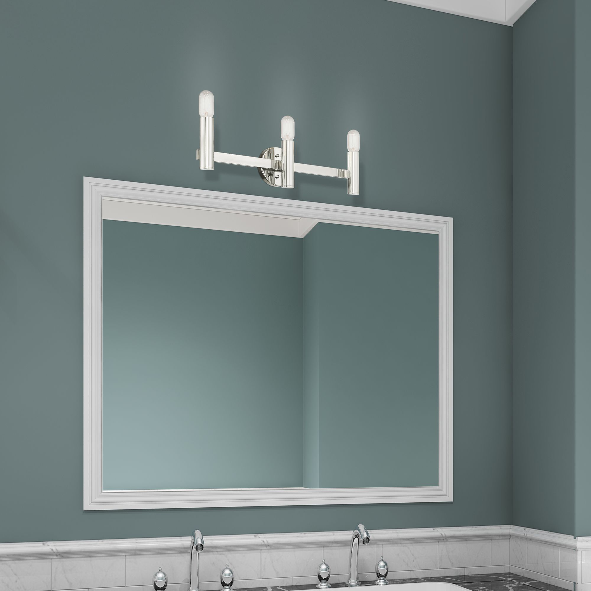 Copenhagen Polished Chrome 23.5" Wide Modern Bath Vanity Light