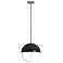 Copernica 12.25"W Pewter And Black Paint Metal Pendant