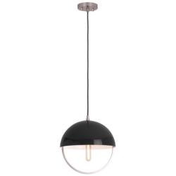 Copernica 12.25"W Pewter And Black Paint Metal Pendant