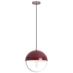 Copernica 12.25"W Pewter And Oxblood Paint Metal Pendant