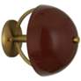 Copernica 8.5"H Lacquer Burnish Brass And Oxblood Paint Wall Sconce