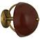 Copernica 8.5"H Lacquer Burnish Brass And Oxblood Paint Wall Sconce