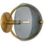 Copernica 8.5"H Lacquer Burnish Brass And Smoke Wall Sconce