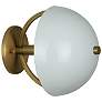 Copernica 8.5"H Lacquer Burnish Brass And White Paint Wall Sconce