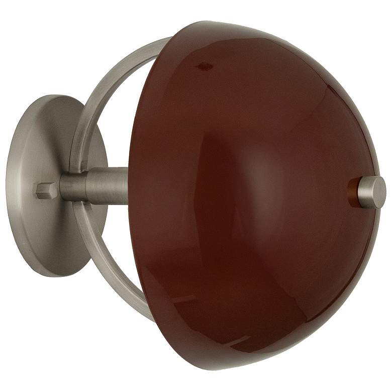 Image 1 Copernica 8.5"H Pewter And Oxblood Paint Metal Wall Sconce