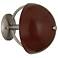 Copernica 8.5"H Pewter And Oxblood Paint Metal Wall Sconce