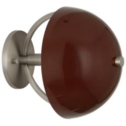 Copernica 8.5"H Pewter And Oxblood Paint Metal Wall Sconce
