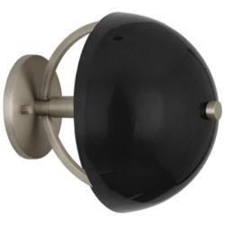 Copernica 8.5"H Pewter And Piano Black Paint Metal Wall Sconce