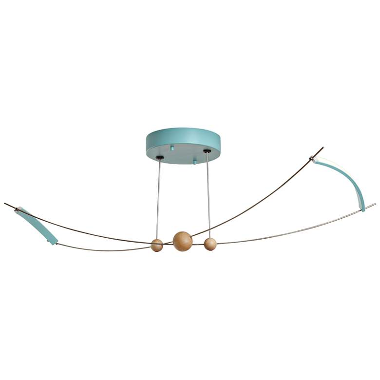 Image 1 Copernicus 11 inch Wide Satin Aqua LED Ceiling Light