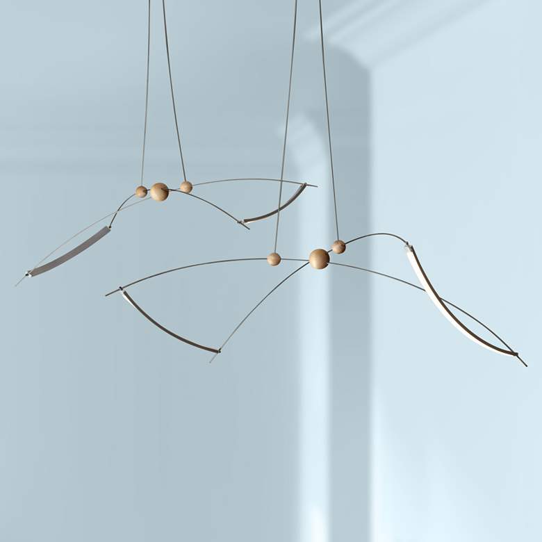 Image 1 Copernicus 50 1/2" Wide Silver LED Pendant Light